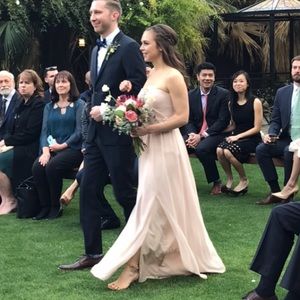 Social Bridesmaids Blush Georgette Dress